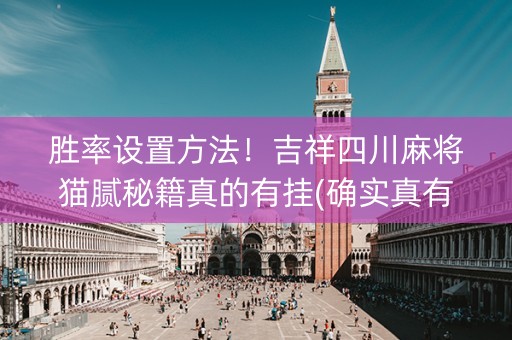 胜率设置方法！吉祥四川麻将猫腻秘籍真的有挂(确实真有挂)