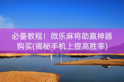 必备教程！微乐麻将助赢神器购买(揭秘手机上提高胜率)