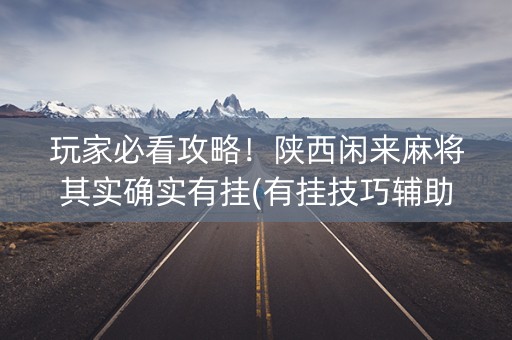 玩家必看攻略！陕西闲来麻将其实确实有挂(有挂技巧辅助器)