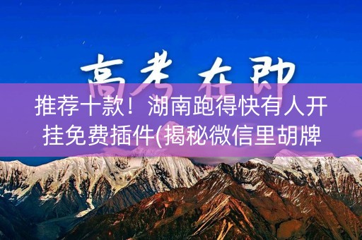 推荐十款！湖南跑得快有人开挂免费插件(揭秘微信里胡牌神器)