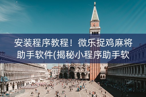 安装程序教程！微乐捉鸡麻将助手软件(揭秘小程序助手软件)