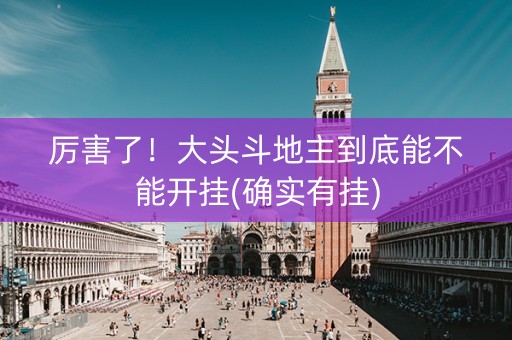 厉害了！大头斗地主到底能不能开挂(确实有挂)