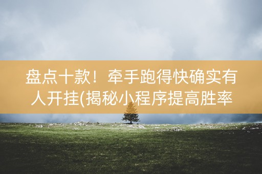 盘点十款！牵手跑得快确实有人开挂(揭秘小程序提高胜率)