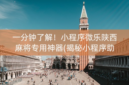 一分钟了解！小程序微乐陕西麻将专用神器(揭秘小程序助攻神器)
