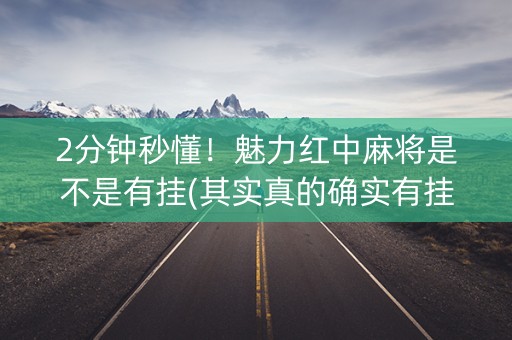 2分钟秒懂！魅力红中麻将是不是有挂(其实真的确实有挂)