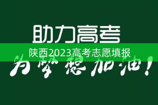 陕西2023高考志愿填报