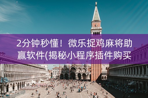 2分钟秒懂！微乐捉鸡麻将助赢软件(揭秘小程序插件购买)