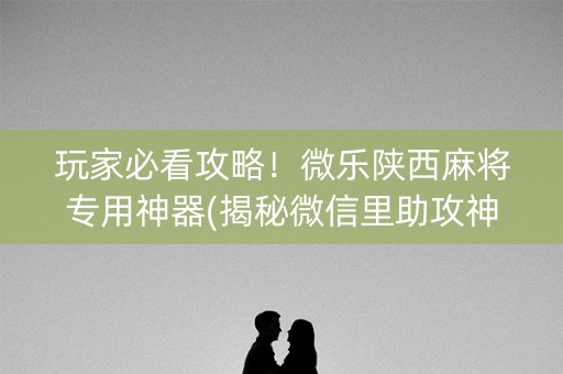 玩家必看攻略！微乐陕西麻将专用神器(揭秘微信里助攻神器)