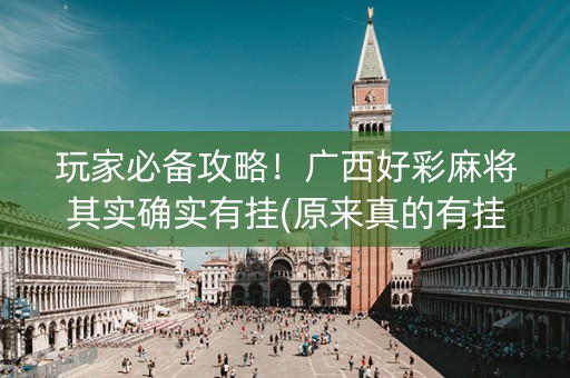 玩家必备攻略！广西好彩麻将其实确实有挂(原来真的有挂)
