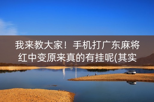 我来教大家！手机打广东麻将红中变原来真的有挂呢(其实真的有挂)