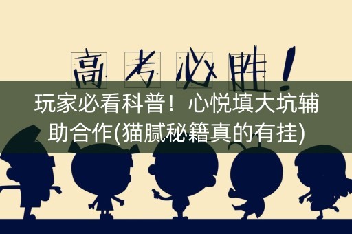 玩家必看科普！心悦填大坑辅助合作(猫腻秘籍真的有挂)