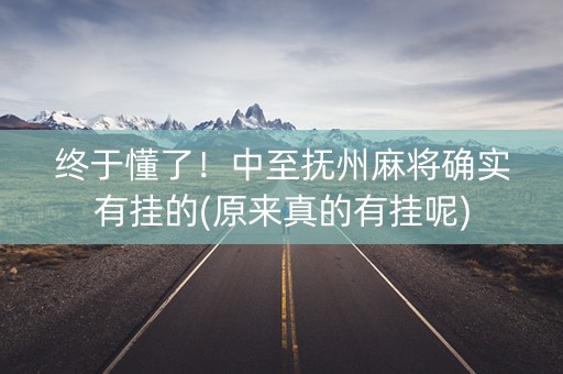 终于懂了！中至抚州麻将确实有挂的(原来真的有挂呢)