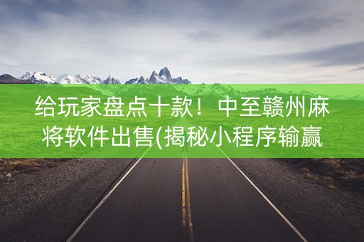 给玩家盘点十款！中至赣州麻将软件出售(揭秘小程序输赢技巧)