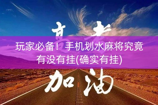 玩家必备！手机划水麻将究竟有没有挂(确实有挂)