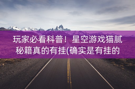 玩家必看科普！星空游戏猫腻秘籍真的有挂(确实是有挂的)