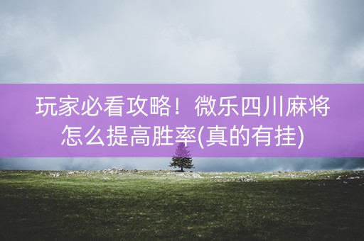 玩家必看攻略！微乐四川麻将怎么提高胜率(真的有挂)