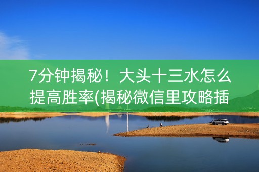 7分钟揭秘！大头十三水怎么提高胜率(揭秘微信里攻略插件)