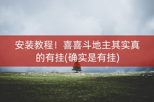 安装教程！喜喜斗地主其实真的有挂(确实是有挂)