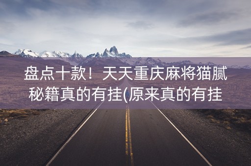 盘点十款！天天重庆麻将猫腻秘籍真的有挂(原来真的有挂)
