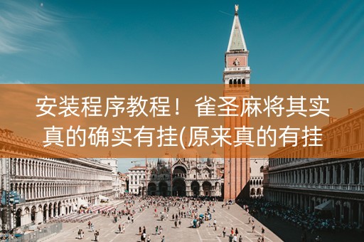 安装程序教程！雀圣麻将其实真的确实有挂(原来真的有挂)