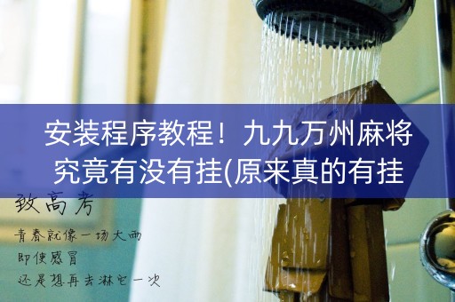 安装程序教程！九九万州麻将究竟有没有挂(原来真的有挂)