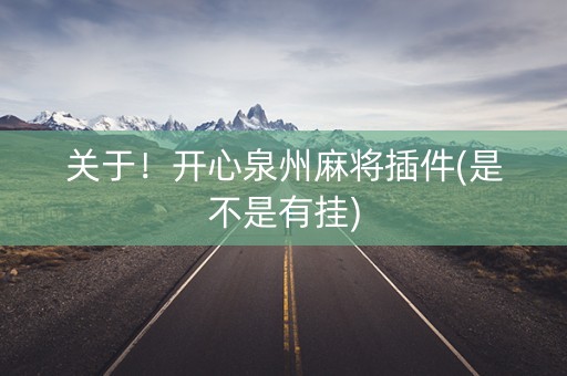 关于！开心泉州麻将插件(是不是有挂)