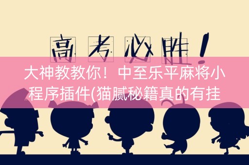大神教教你！中至乐平麻将小程序插件(猫腻秘籍真的有挂)