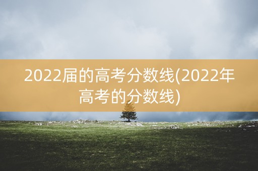2022届的高考分数线(2022年高考的分数线) 2022届的高考分数线(2022年高考的分数线)