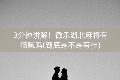 3分钟讲解！微乐湖北麻将有猫腻吗(到底是不是有挂)