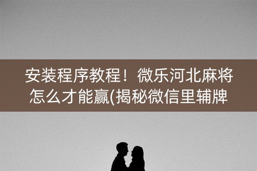 安装程序教程！微乐河北麻将怎么才能赢(揭秘微信里辅牌器)