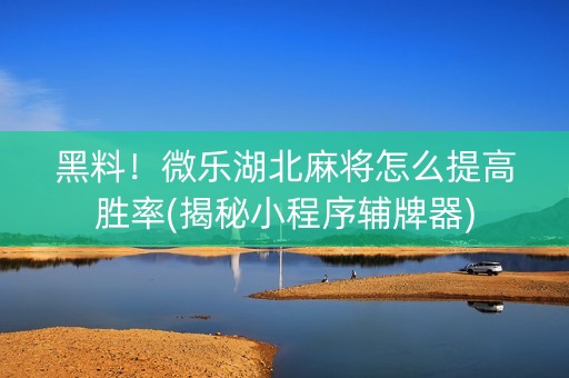 黑料！微乐湖北麻将怎么提高胜率(揭秘小程序辅牌器)