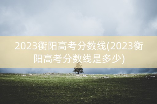 2023衡阳高考分数线(2023衡阳高考分数线是多少)