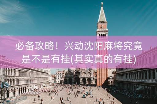 必备攻略！兴动沈阳麻将究竟是不是有挂(其实真的有挂)