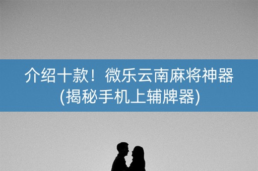 介绍十款！微乐云南麻将神器(揭秘手机上辅牌器)