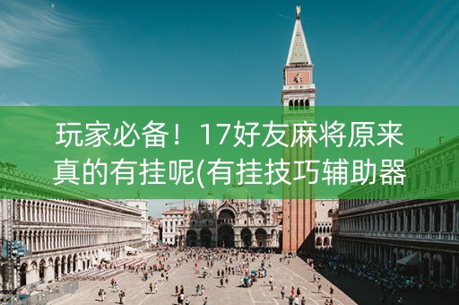 玩家必备！17好友麻将原来真的有挂呢(有挂技巧辅助器)