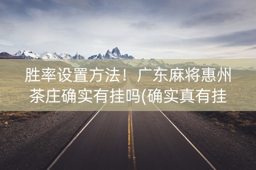 胜率设置方法！广东麻将惠州茶庄确实有挂吗(确实真有挂)
