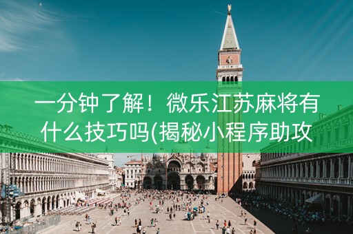 一分钟了解！微乐江苏麻将有什么技巧吗(揭秘小程序助攻神器)