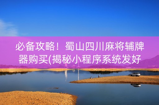 必备攻略！蜀山四川麻将辅牌器购买(揭秘小程序系统发好牌)