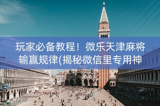 玩家必备教程！微乐天津麻将输赢规律(揭秘微信里专用神器下载)