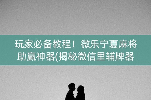 玩家必备教程！微乐宁夏麻将助赢神器(揭秘微信里辅牌器)