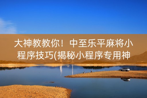 大神教教你！中至乐平麻将小程序技巧(揭秘小程序专用神器)