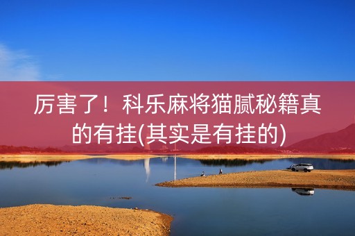 厉害了！科乐麻将猫腻秘籍真的有挂(其实是有挂的)