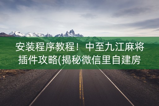 安装程序教程！中至九江麻将插件攻略(揭秘微信里自建房怎么赢)
