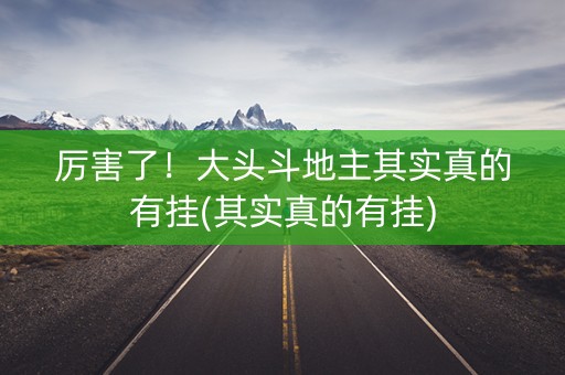 厉害了！大头斗地主其实真的有挂(其实真的有挂)