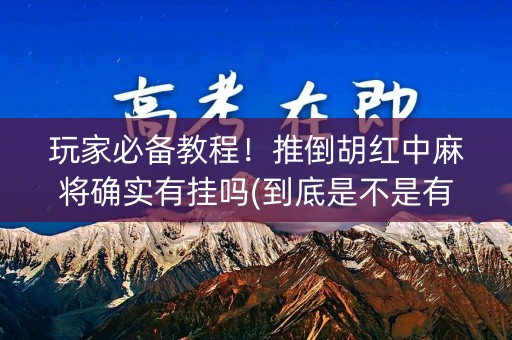 玩家必备教程！推倒胡红中麻将确实有挂吗(到底是不是有挂)