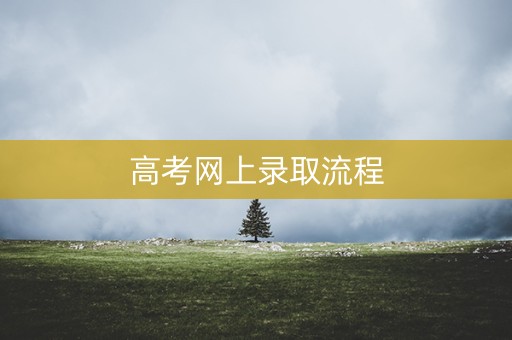 高考网上录取流程 高考网上录取流程