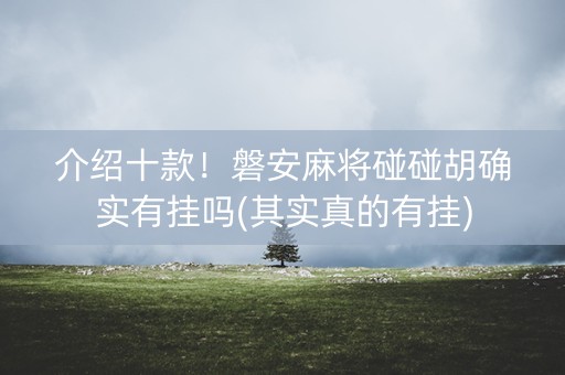 介绍十款！磐安麻将碰碰胡确实有挂吗(其实真的有挂)