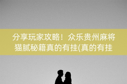 分享玩家攻略！众乐贵州麻将猫腻秘籍真的有挂(真的有挂)