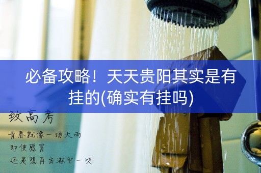 必备攻略！天天贵阳其实是有挂的(确实有挂吗)