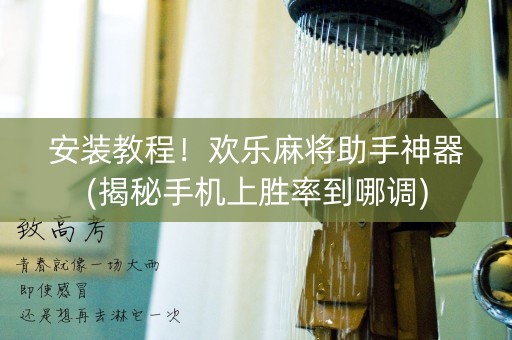 安装教程！欢乐麻将助手神器(揭秘手机上胜率到哪调)